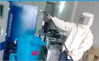 雙螺桿壓縮機應用噴砂噴涂廠